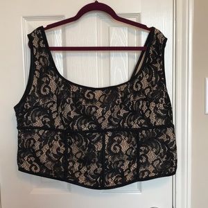 NWT PrettyLittleThing Lace Corset Crop Top